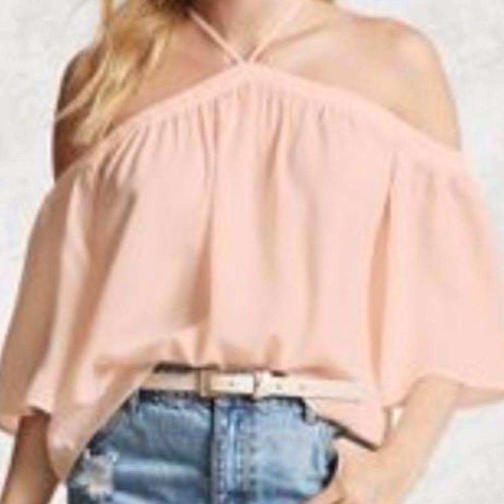 Forever 21 Sheer Off-The-Shoulder Top